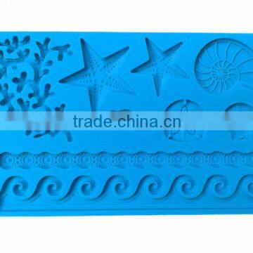 FD-005 sea topic target audited factory direct sale silicone fondant mould