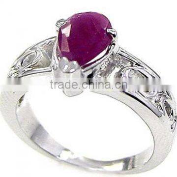 Wholesale RUBY Ring & .925 Sterling silver Ring Online Silver Jewelry Wholesaller