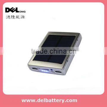 dual usb 10000mah external battery charger solar mobile power bank