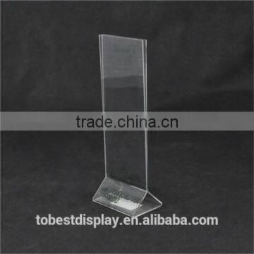 3 Sided Clear Acrylic Menu Holder,acrylic Menu Stand,acrylic a5 Menu Stand Factory Price