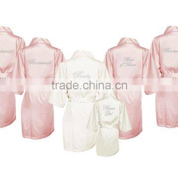 women short satin kimono bridesmaid bath robe