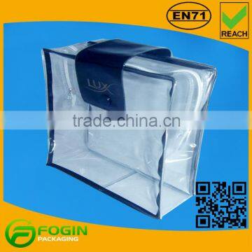 Promotional Cheap Transparent PVC Cosmetic Bags Set