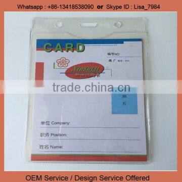 ID card holder ABS/ PVC/ hard rigid plastic id card holders for employee