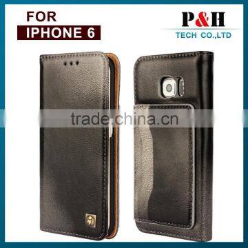 Ultra Thin Book Stand Wallet Genuine Leather Case for IPhone 6 4.7 Inch photo-5