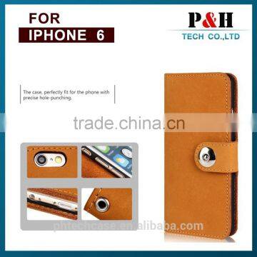 2015 New Arival High Class Express for Iphone 6 Genuine Leather Flip Case , 100% Real Leather Wallet Case for Iphone 6 photo-4