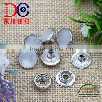 Silver Button Metal Fastenings for Clothes With Inlaided Diamond,Snap Fastener for Coat photo-1