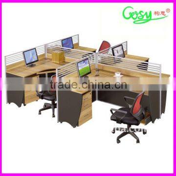 4-seat office partitions with glass screen FX20