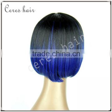 1B/Blue mixed ombre color 100% Futura wig short bob hairstyle wig at cheap price