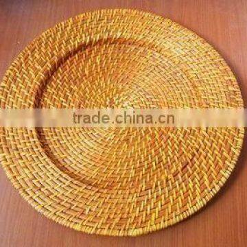 Gold bamboo charger plates for sale