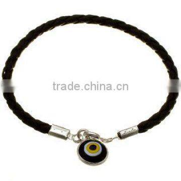 China Supplier Black Leather Necklace With Circle Pendant,fashion Necklace 2014