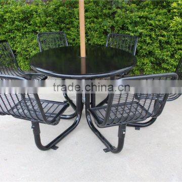 Gavin Metal Outdoor Furniture,table Chair With Umbrella,outdoor Table and Chair photo-2