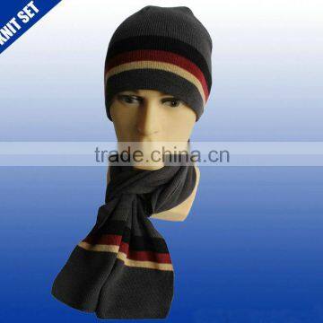 2016 new arrival design winter hat gloves and scarves knitted sets