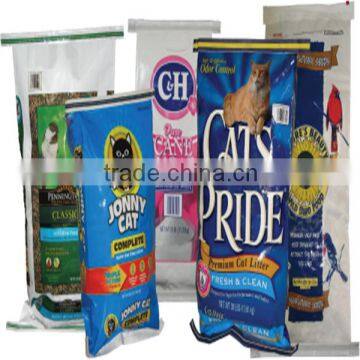 Alibaba pet food woven bag 5kg 10kg with easy handle