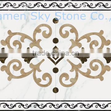 sky14 floor design water jet marble medallion