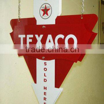 Plastic hanging board for advertising