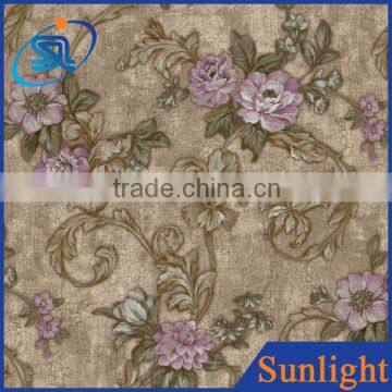 Sunlight DE35004 European Garden Non-woven Wallpaper Big Flower Wallpaper