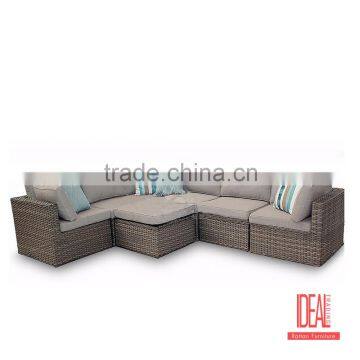 Classic Style L Shape Outdoor Rattan Sofa With Waterproof Cushion photo-3