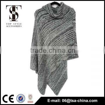 wholesale new style winter women shawl acrylic fringe shawls knitted poncho