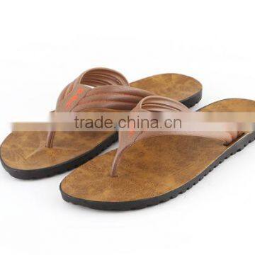 cheap wholesale men leather shoes PU flip flop