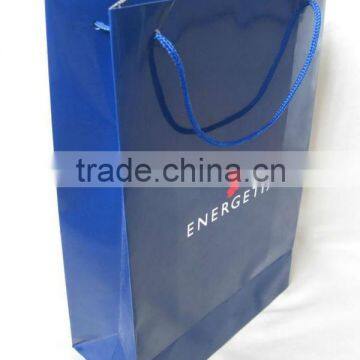 gloss filmed printed paper shopping bag