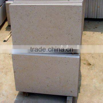 beige limestone tiles