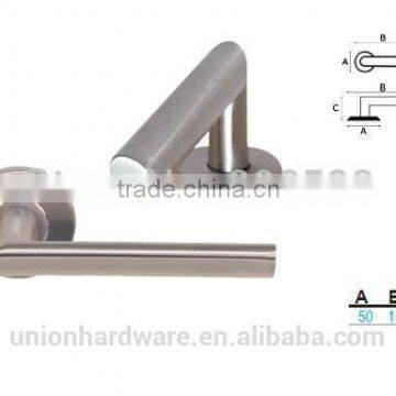 Modern Oval Shape Stainless Steel Door Handle With Escutcheon photo-3