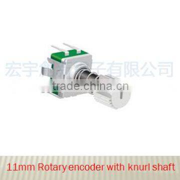 smd rotary incremental encoder with knurled slotted shaft,flat shaft,round shaft