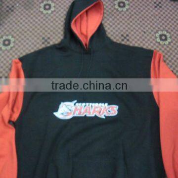 CUSTOM MADE EMBROIDERY HOODED WARM UP SHIRT