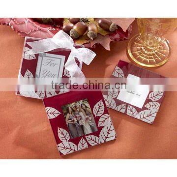 New style glitter beer glass placemats coasters with photo inserts