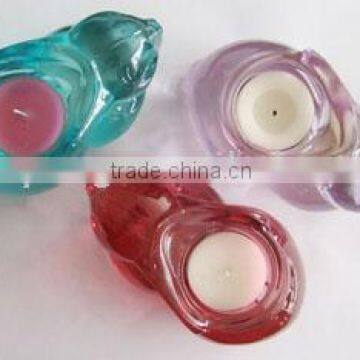 Glass candle holder