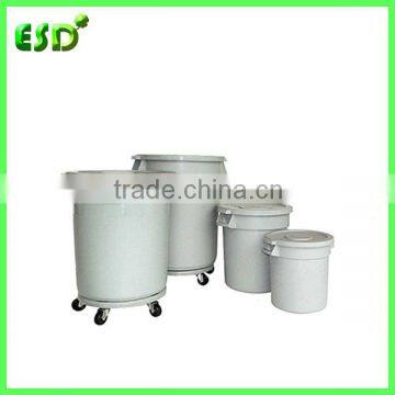 circular dustbin with wheels