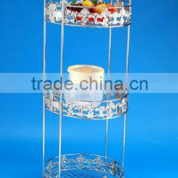 3-Tire Chrome Wire Kitchen Storage Shelf