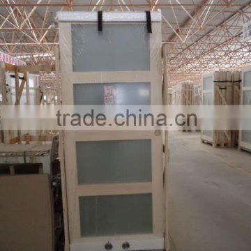 Glass Inserts Solid Paulownia Wood Sliding Door