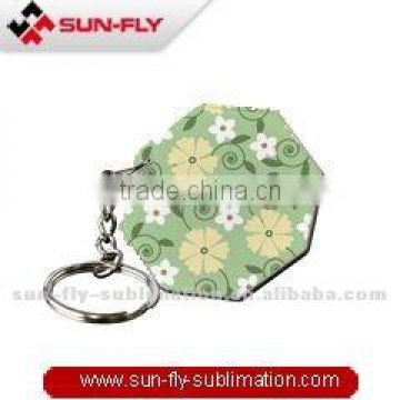 Sublimation Polymer Octagon Keychain