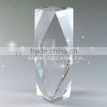 Pretty Building Laser Etched Crystal For Home Decoration