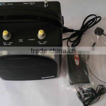 Portable wireless tour guide voice amplifier/Portable wireless amplifier for teaching/Portable wired & wireless PA amplifier