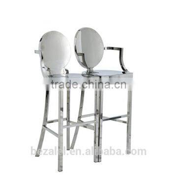 Modern Champage Gold Coated Stainless Steel Dining Chair Series Display Chair photo-2