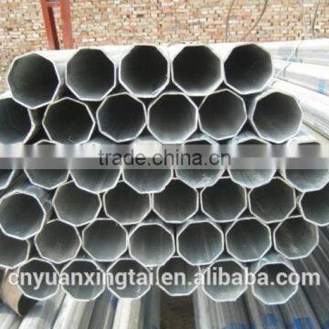 Hot sale galvanised steel welding octagonal pipe size list