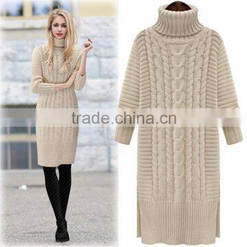 Latest dress designs fashion woman knit dress