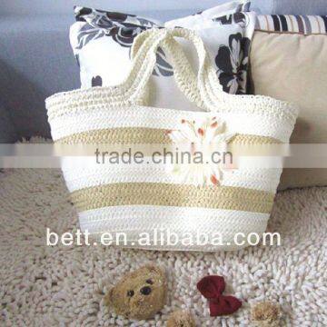 fashion raffia straw crochet bag