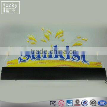 Personalized custom LED edge lit Acrylic Sign for adverting display