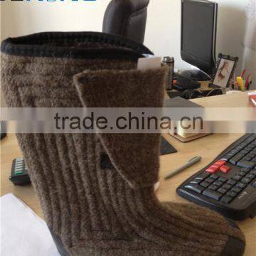 2015 new fashion 100% wool felt boots