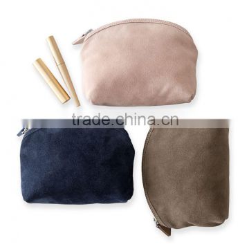 suede makeup cosmetic case bag