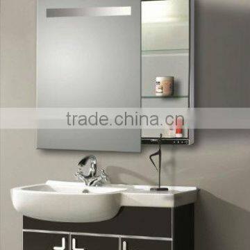 Stainless steel bathroom wall cabinet with light,sliding mirror cabinet with shaver socket