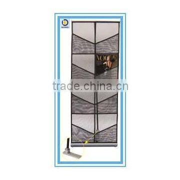 Economic portable book shelf with double siades