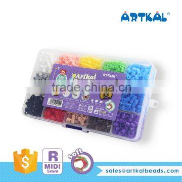 Artkal 15 colors midi soft perler beads fuse beads CR15 box sets educational toys