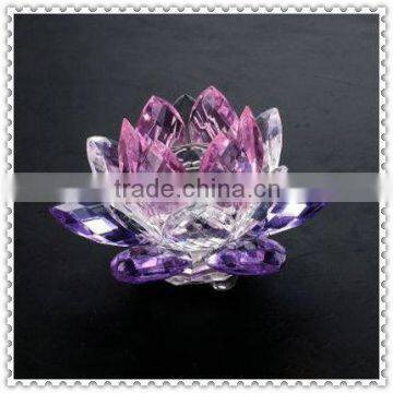 Wholesale Crystal Colorful Lotus Flower for Table Decoration photo-1