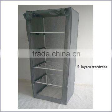 Promotion 5 layers clothing storage wardrobe for sale