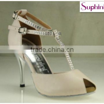 Suphini Leather Stiletto Heel Lady Dance Shoes Tango