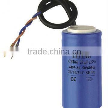 white plastic & aluminum shell LEFENG brand cbb60 cbb65 cbb61 cd60 series capacitor 5-120uf 250-500vac